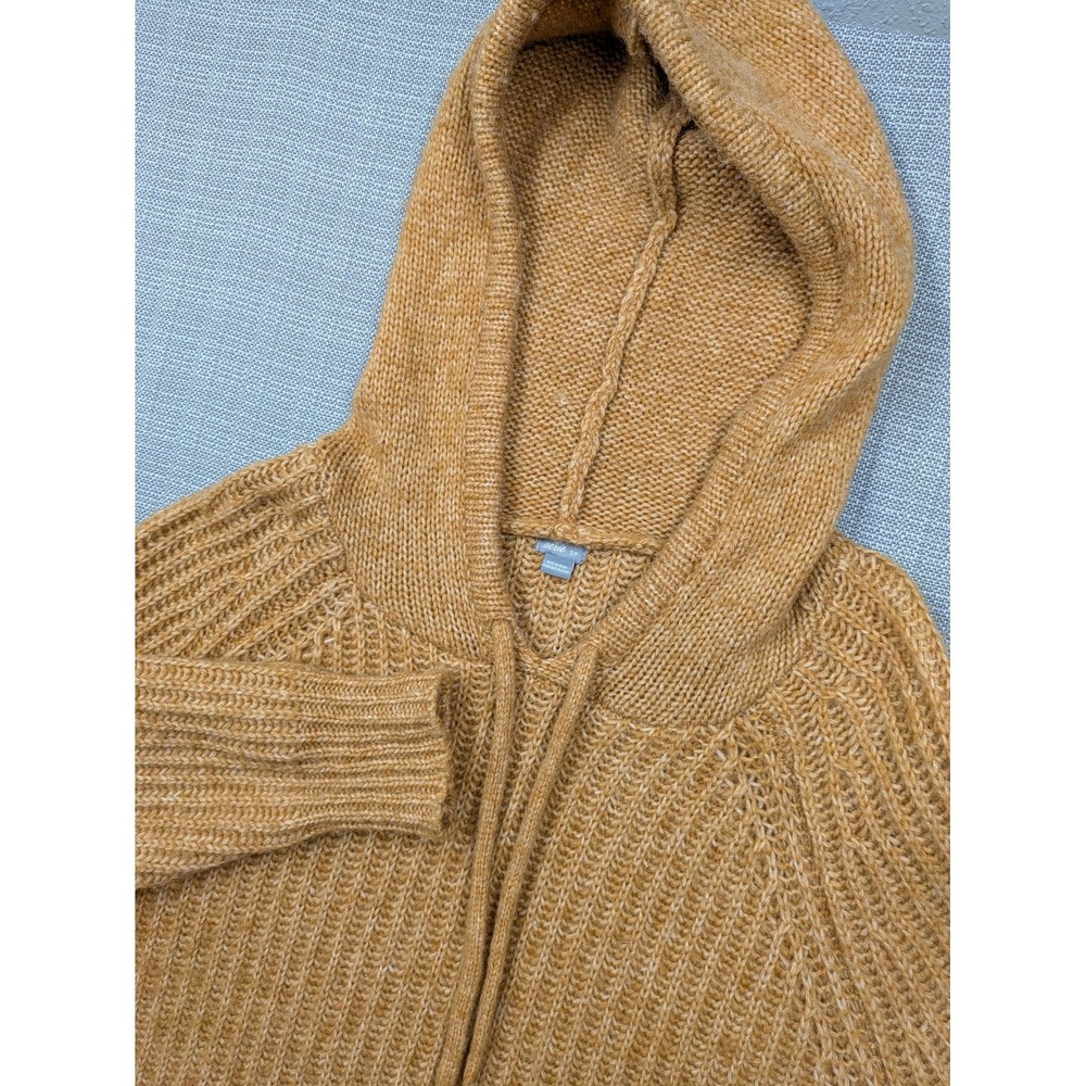 Aerie Sweater Womens Small Brown Hooded Chunky Knit Raglan Cozy Soft Pullover
